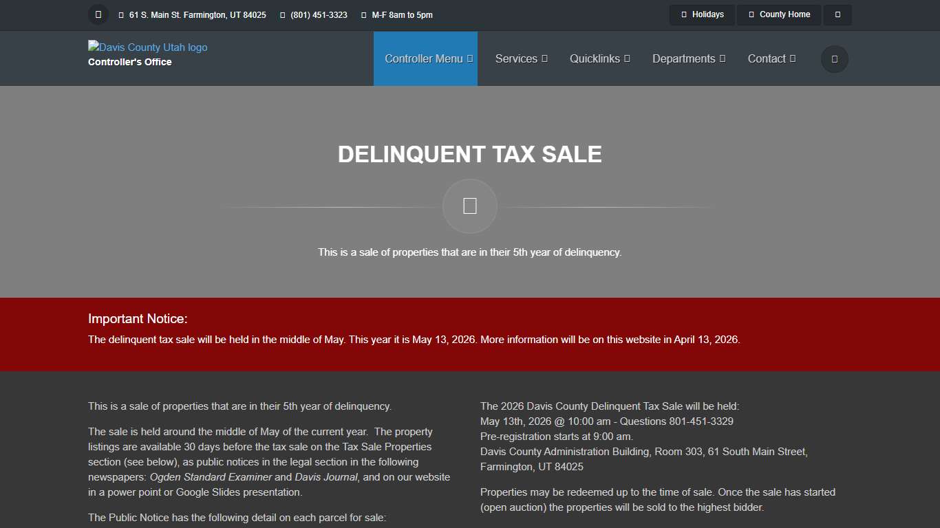 Delinquent Tax Sale