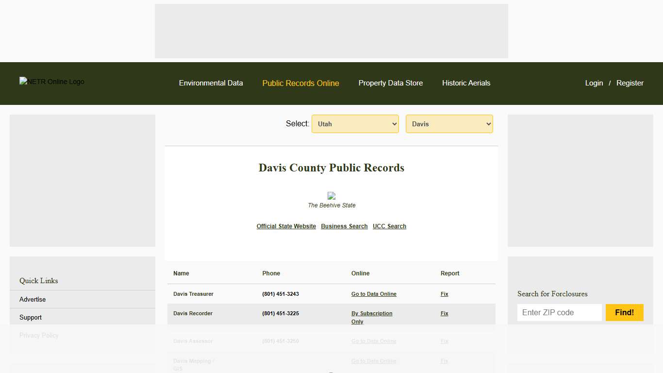 NETR Online • Davis • Davis Public Records, Search Davis Records, Davis Property Tax, Utah Property Search, Utah Assessor